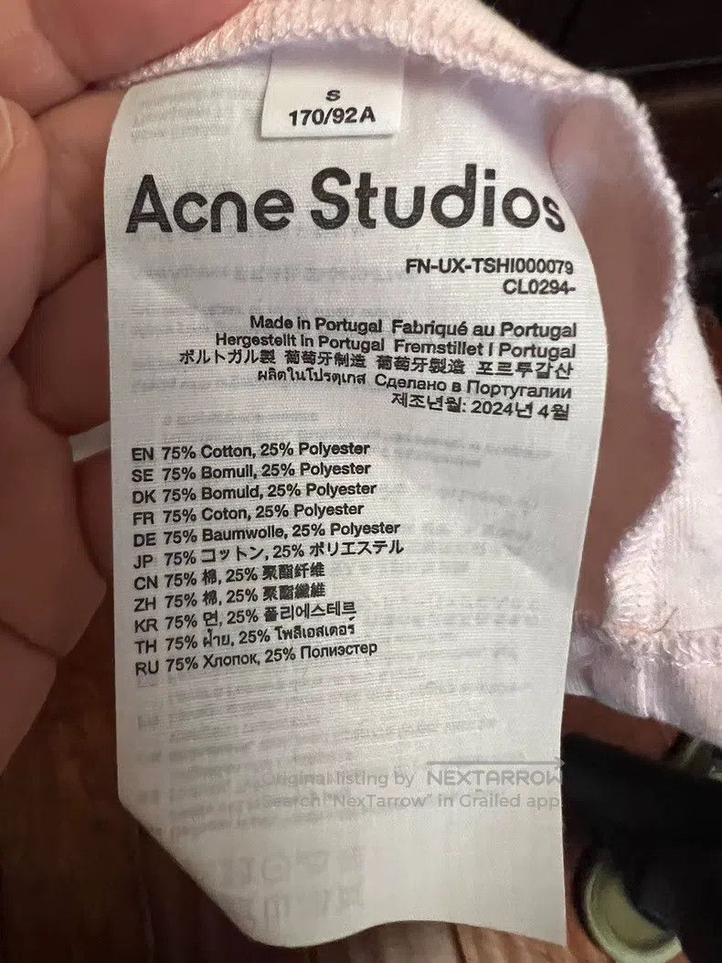 Acne Studios Acne Studios Pink letter print badge distressed men's and Size US S / EU 44-46 / 1 - 6 Thumbnail