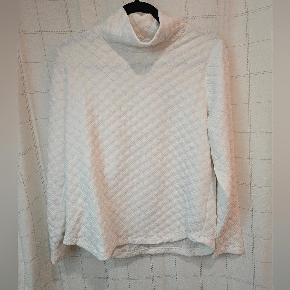 J.Crew J Crew Quilted Mockneck Pullover Size S / US 4 / IT 40 - 2 Thumbnail