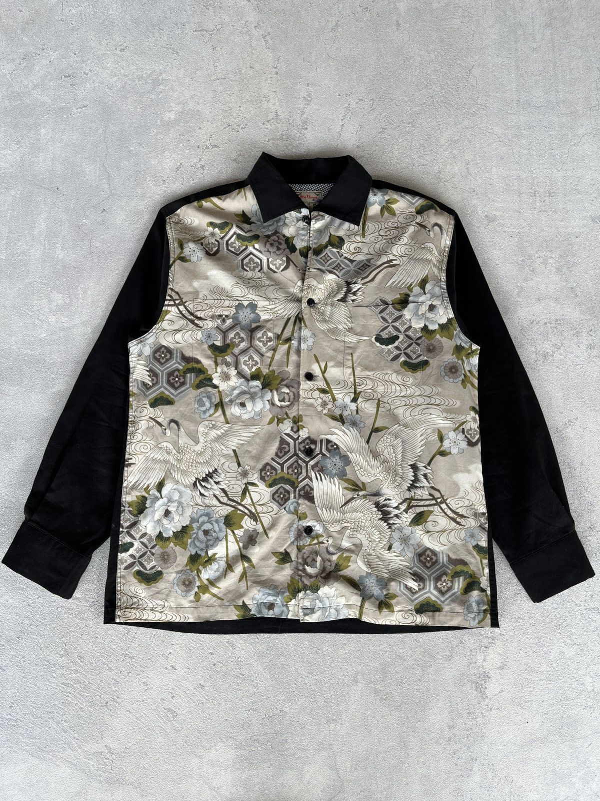 image of Grail VTG Dry Bones Button Up Shirt in Black, Men's (Size Medium)