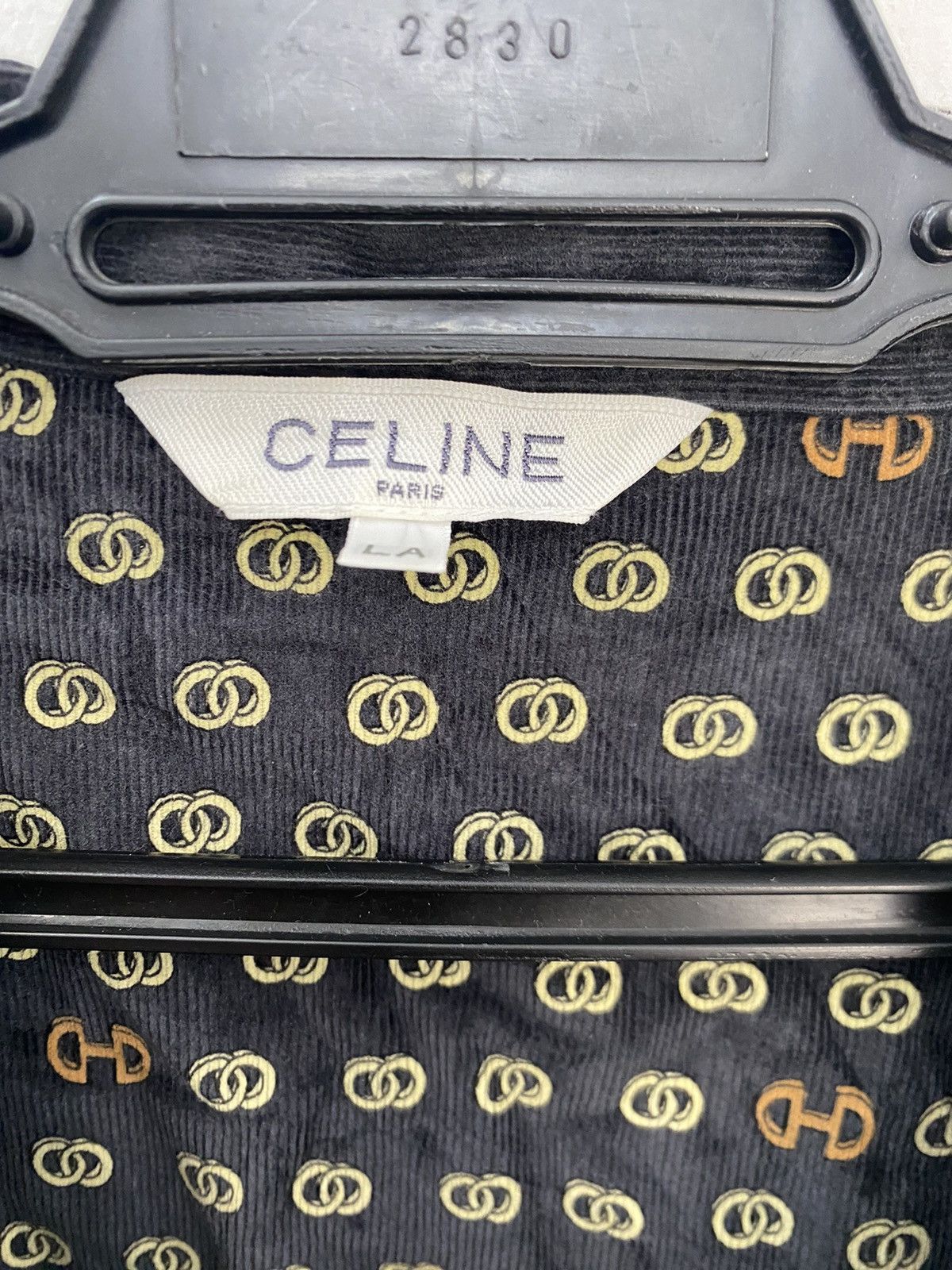 Celine × Vintage 🔥GRAIL Celine Monogrammed Overprint Corduroy Luxury Pyjamas Size US L / EU 52-54 / 3 - 3 Thumbnail