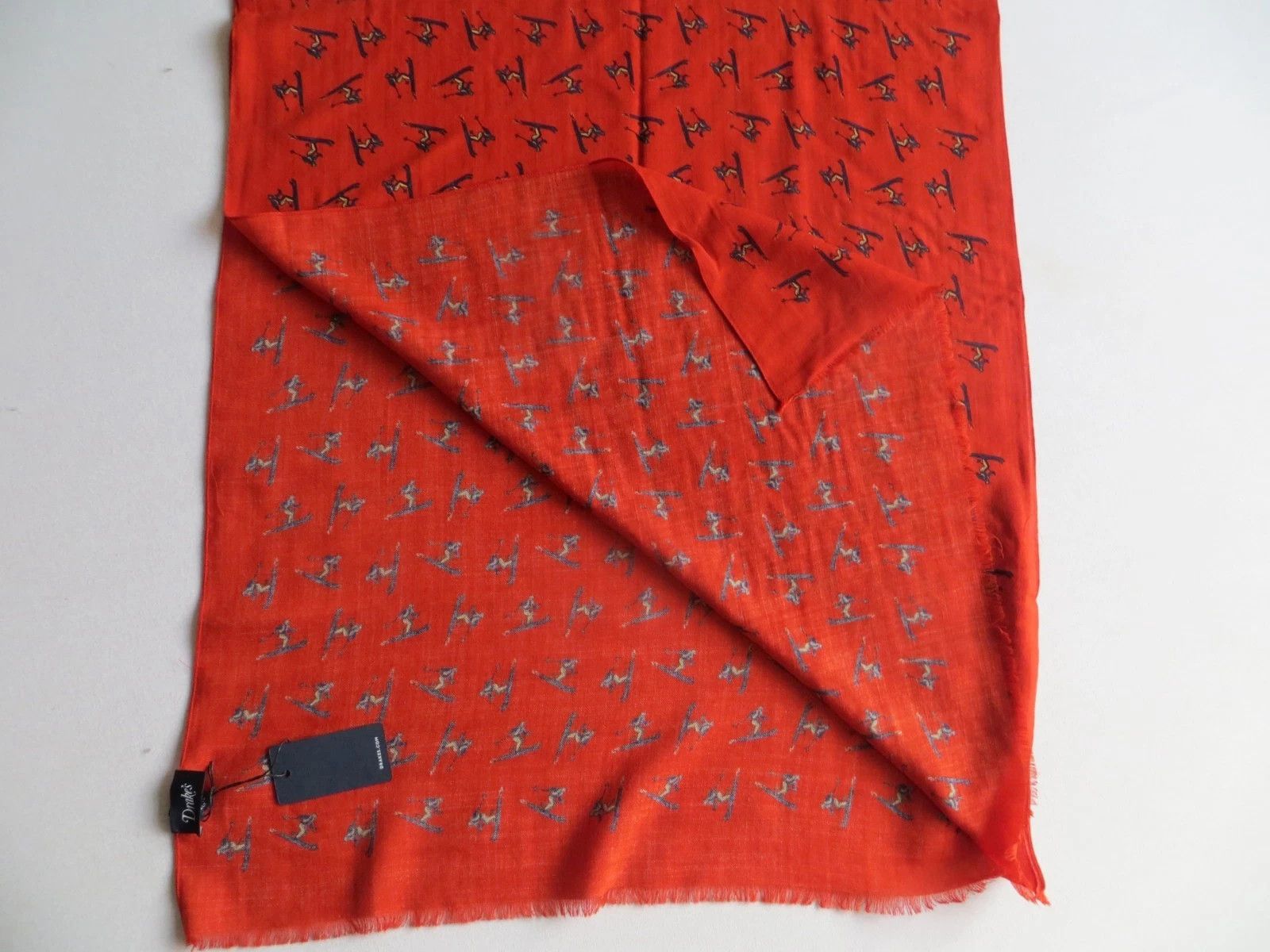 Drake's SKI PRINT LARGE SCARF Size ONE SIZE - 5 Thumbnail