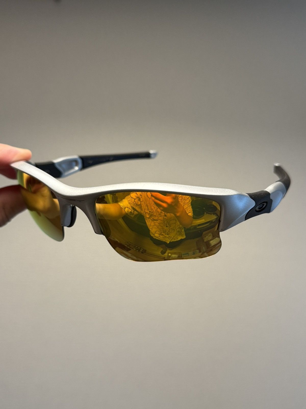 Oakley OAKLEY Half Jacket Silver/Orange SUNGLASSES Size ONE SIZE - 1 Thumbnail