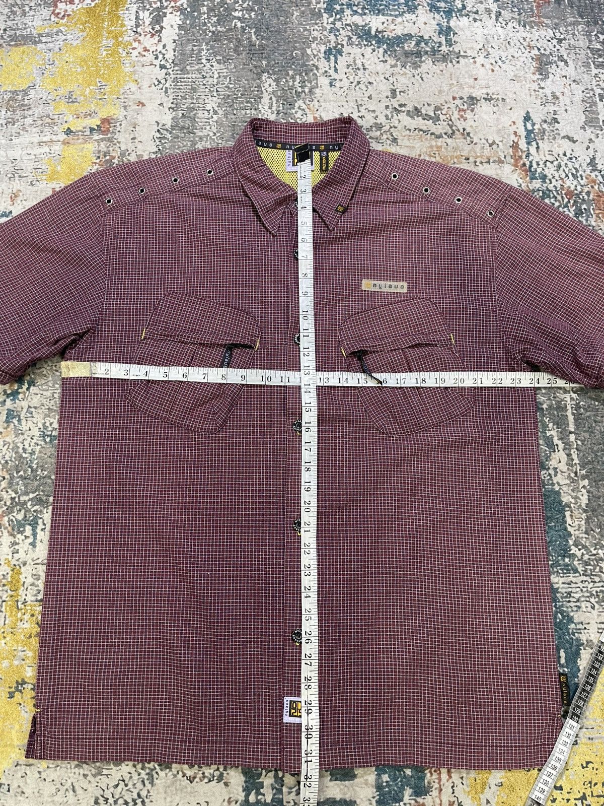 Japanese Brand Nylaus Slang Pocket Checkered Work Shirt Size US L / EU 52-54 / 3 - 3 Thumbnail