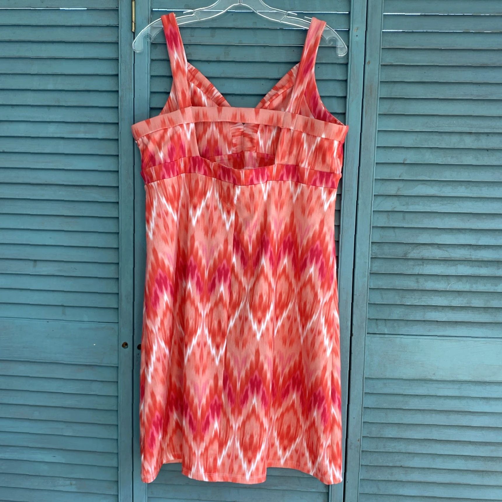 Balance Outdoor Collection Casual Dress Sz L Orange & White Stretchy