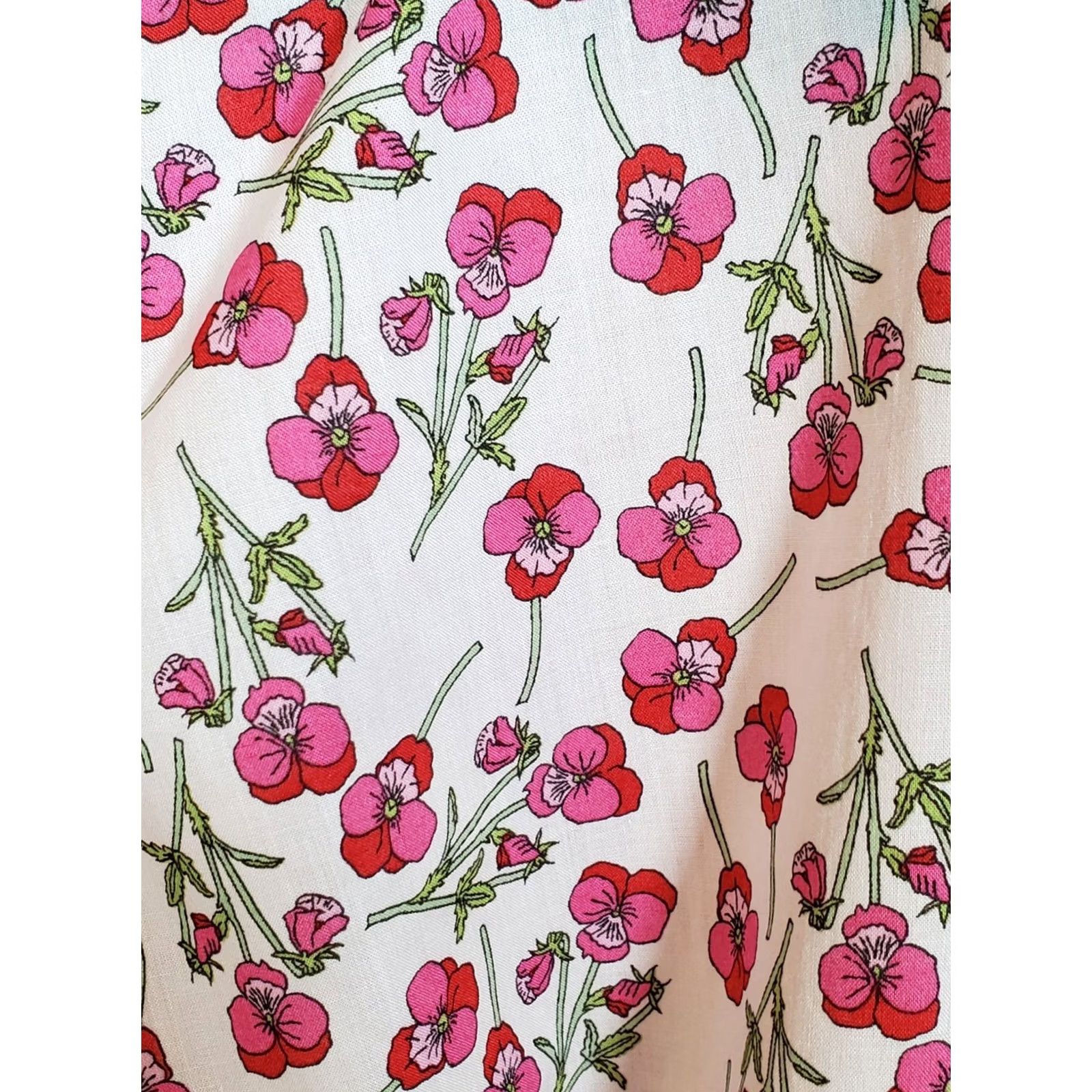 J.Crew J.Crew Liberty Fabric Cotton Floral Red White Collared Button-Up Women's Size 6 New NWT Mens? Size M / US 6-8 / IT 42-44 - 3 Thumbnail