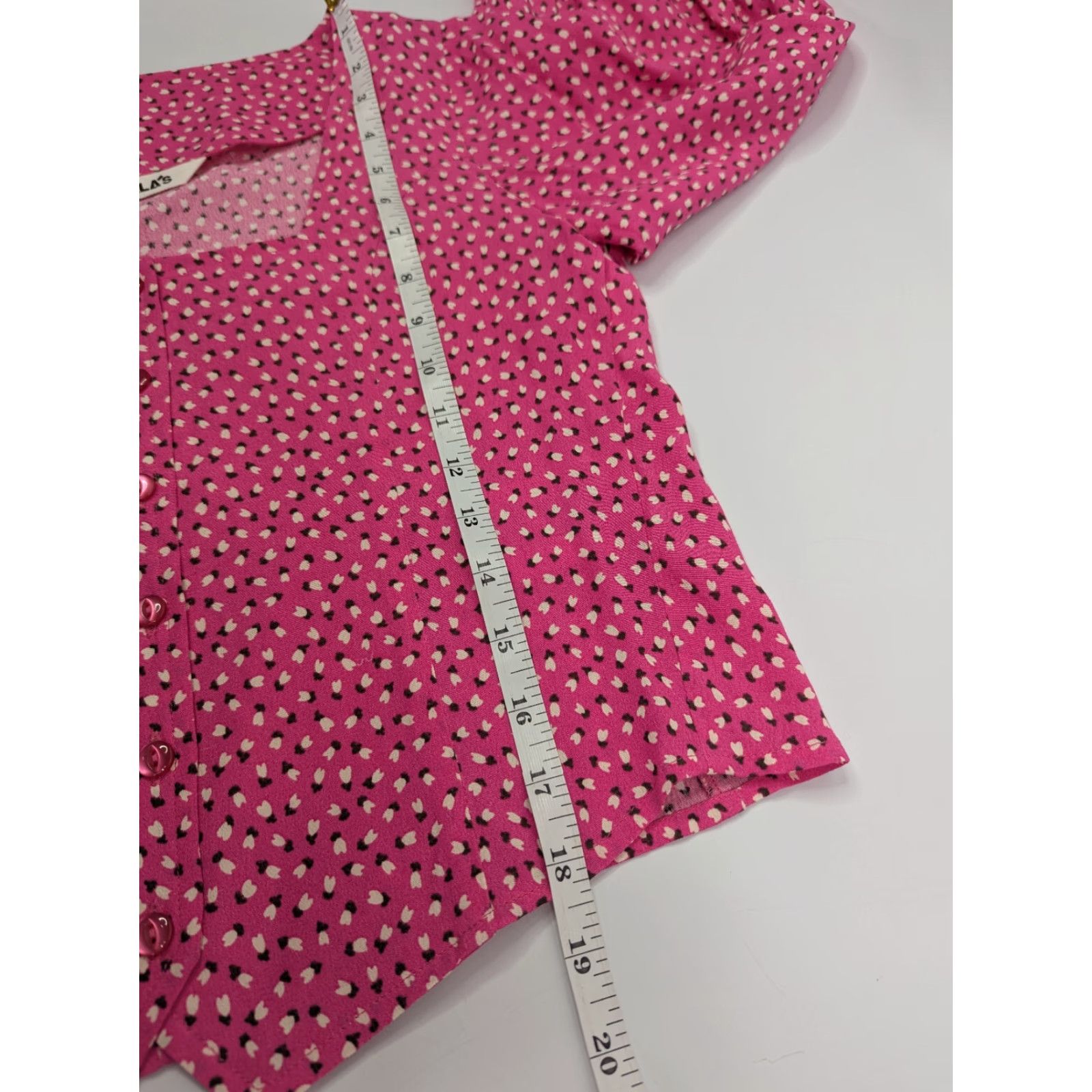 Rolla's Rolla's Roxanne Mini Tulips Blouse Square Neck Women's XS Pink Rayon Blouse Women's XS Pink Square Neck RolLa's Roxanne Mini Tulips Blouse Size XS / US 0-2 / IT 36-38 - 5 Thumbnail