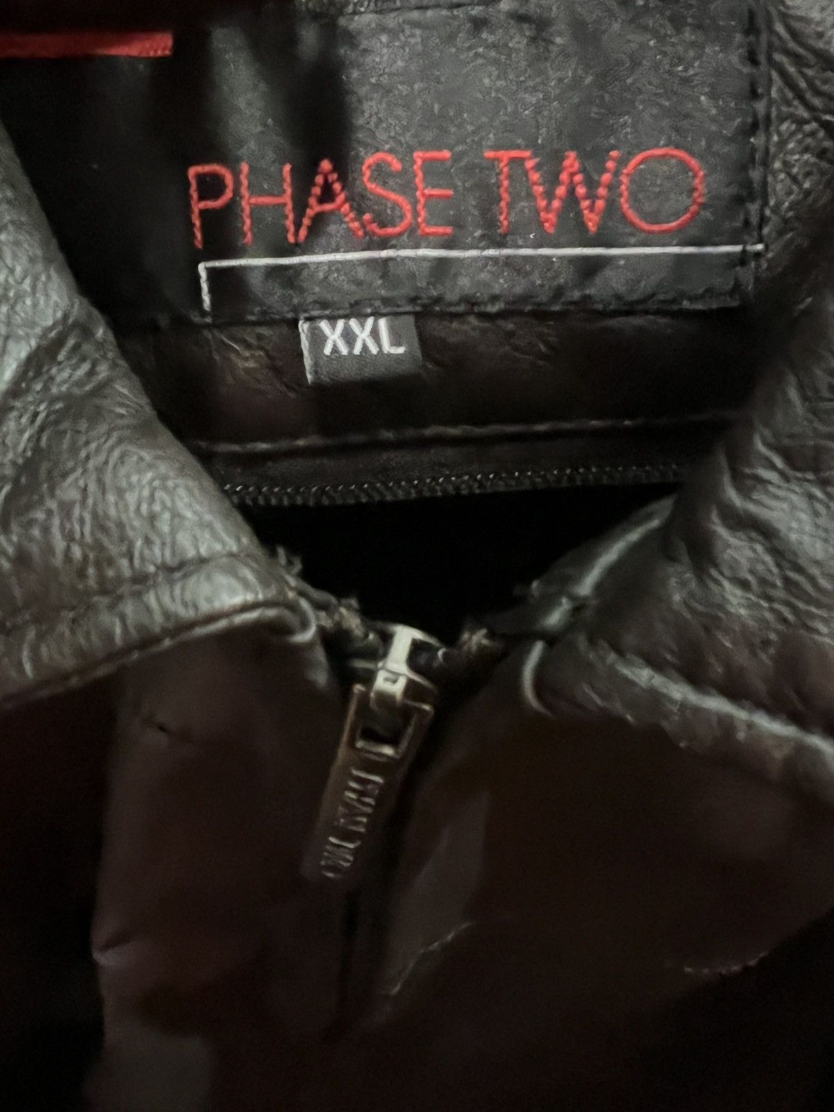 Vintage Phase Two Vintage Leather Jacket Size US L / EU 52-54 / 3 - 3 Thumbnail