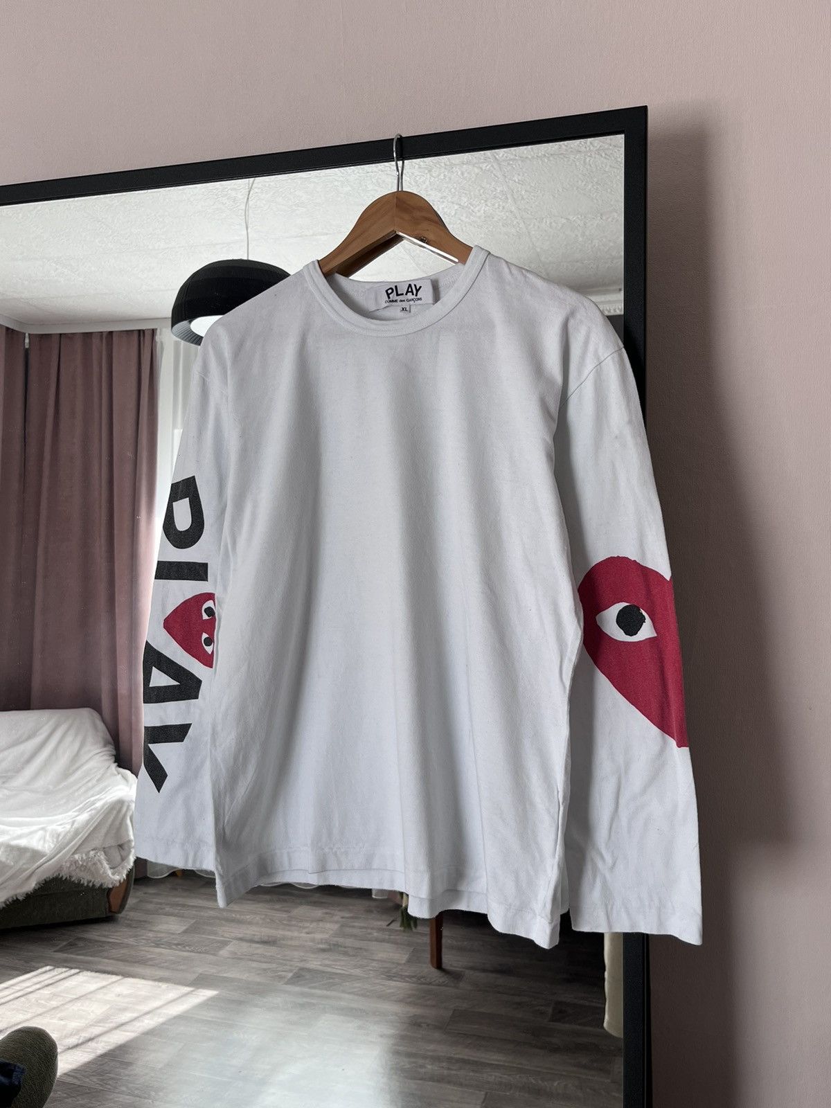 Comme des Garcons PLAY Commes des Garcons Play Big Logo Longsleeve Size US XL / EU 56 / 4 - 2 Thumbnail
