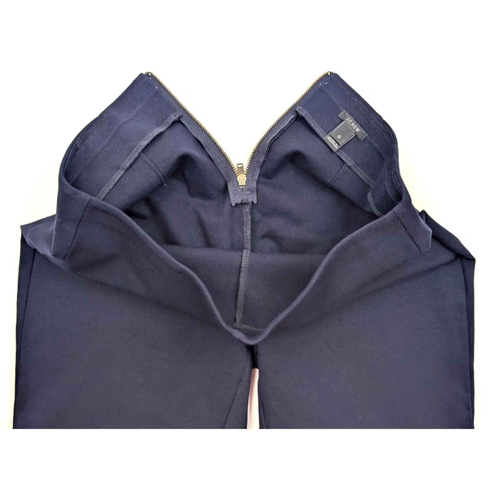J.Crew J.Crew Pants Women 0 Blue Leather Trim Equestrian Style Skinny Legging 26x27 Size 25" / US 0 / IT 36 - 6 Thumbnail
