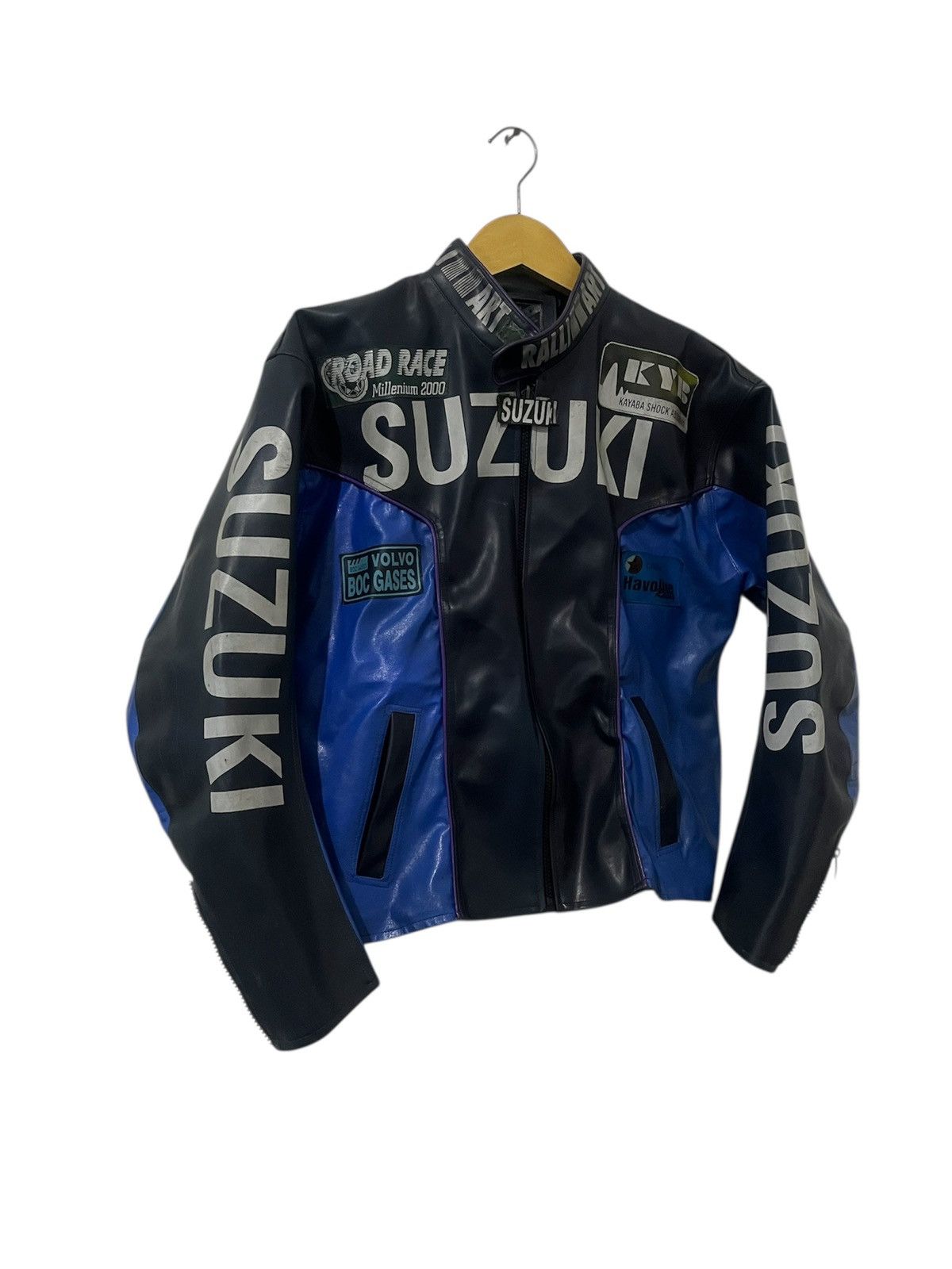 Vintage Fin Fin 2000s Racing Motorcycles Vintage Leather Jacket Size US S / EU 44-46 / 1 - 2 Thumbnail