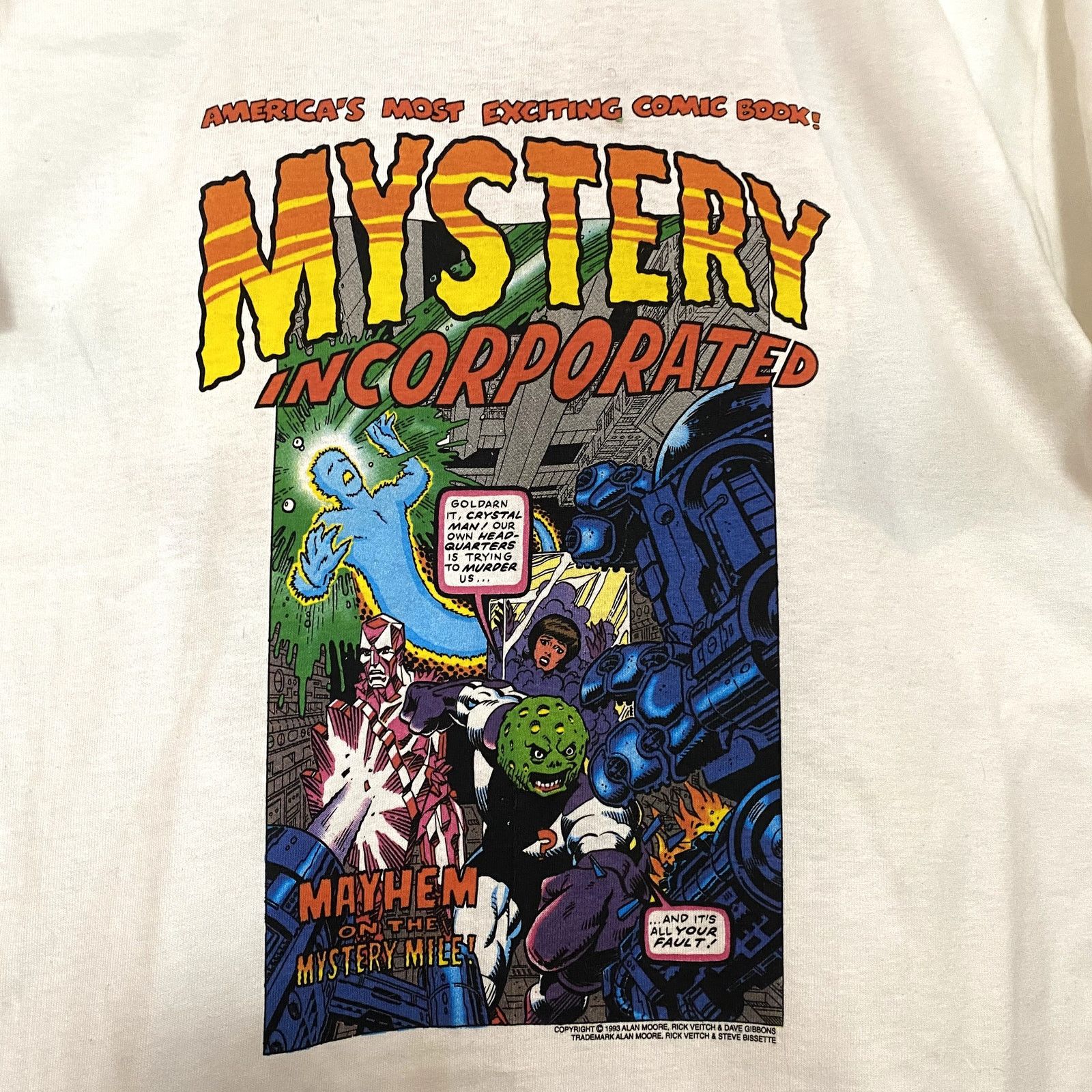 Hanes × Vintage Vintage Mystery Incorporated T-Shirt Comic Graphitti 1993 Size US M / EU 48-50 / 2 - 4 Thumbnail
