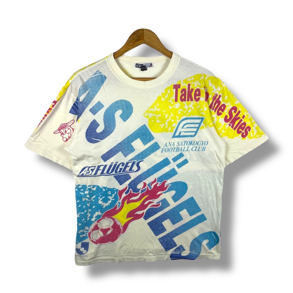 Vintage Vintage 90's J.LEAGUE Ana Satokogyo Flugels Fullprint Size US M / EU 48-50 / 2 - 1 Thumbnail