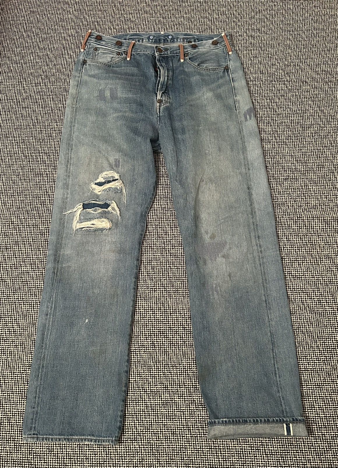Levi's Vintage Clothing Vintage Selvedge Levis buckleback patch denim 32x32 Size US 32 / EU 48 - 1 Thumbnail