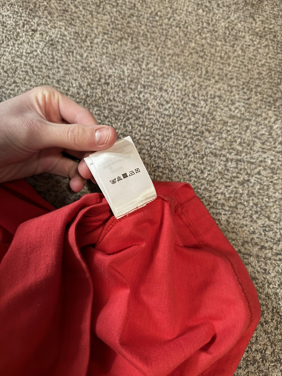 VTMNTS VTMNTS Red & White Colorblocked T-Shirt Small Size US S / EU 44-46 / 1 - 8 Thumbnail