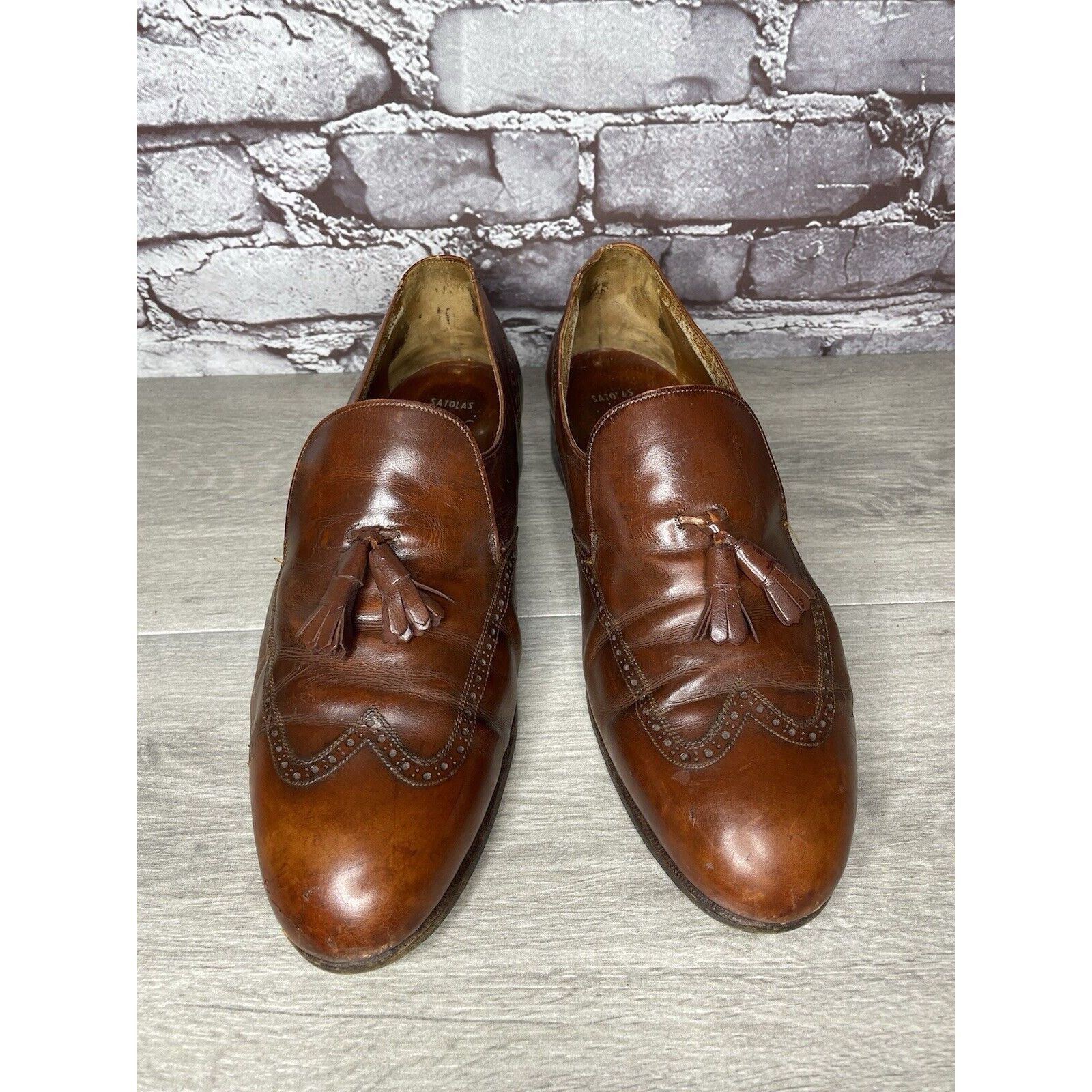Bally Bally Satolas Brown Leather Wingtip Tassel Loafer Dress Shoe Size US 10 / EU 43 - 23 Thumbnail