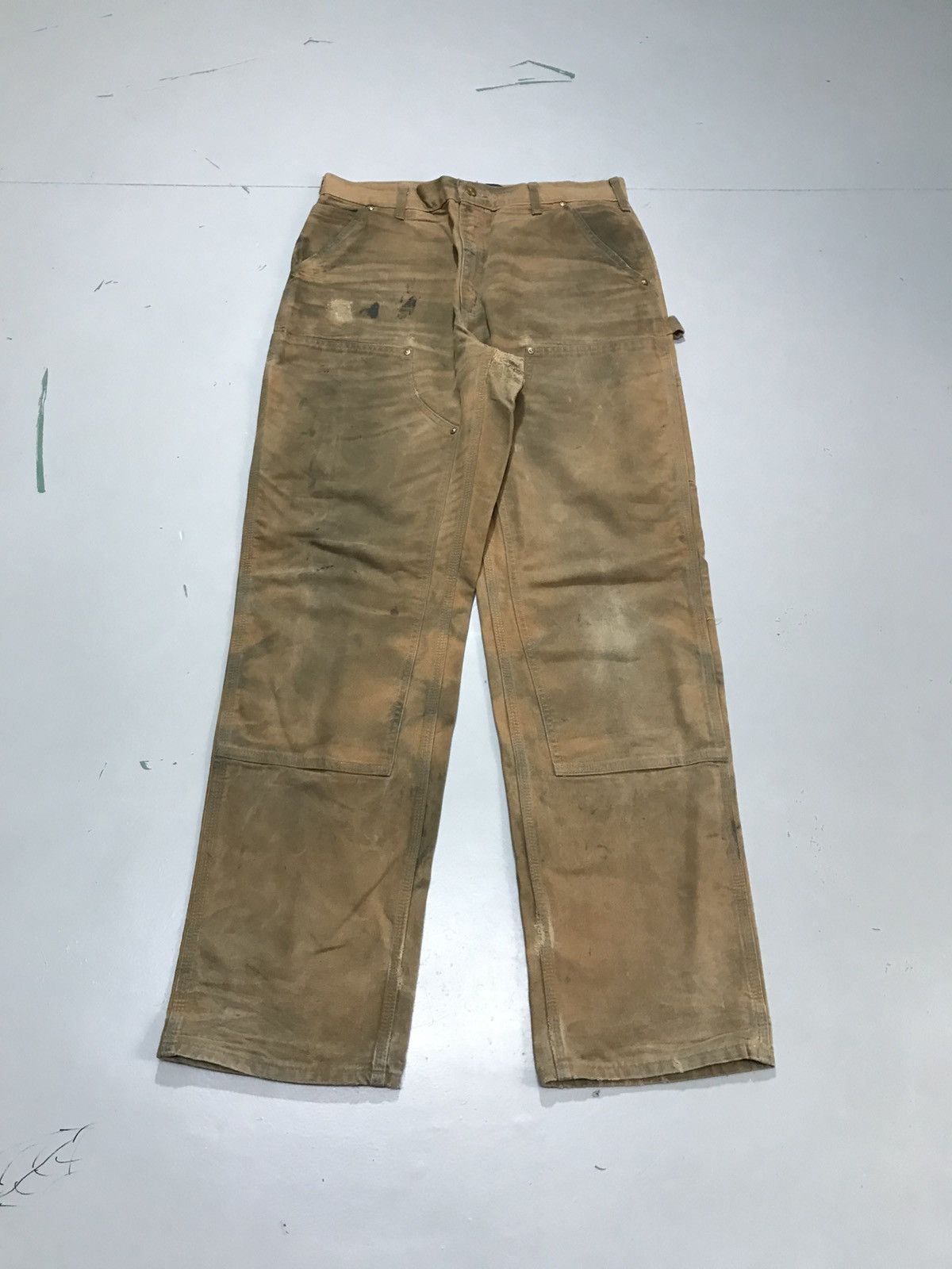 Carhartt Vintage carhartt B01 BRN dusty double knee workwear Size US 34 / EU 50 - 1 Thumbnail