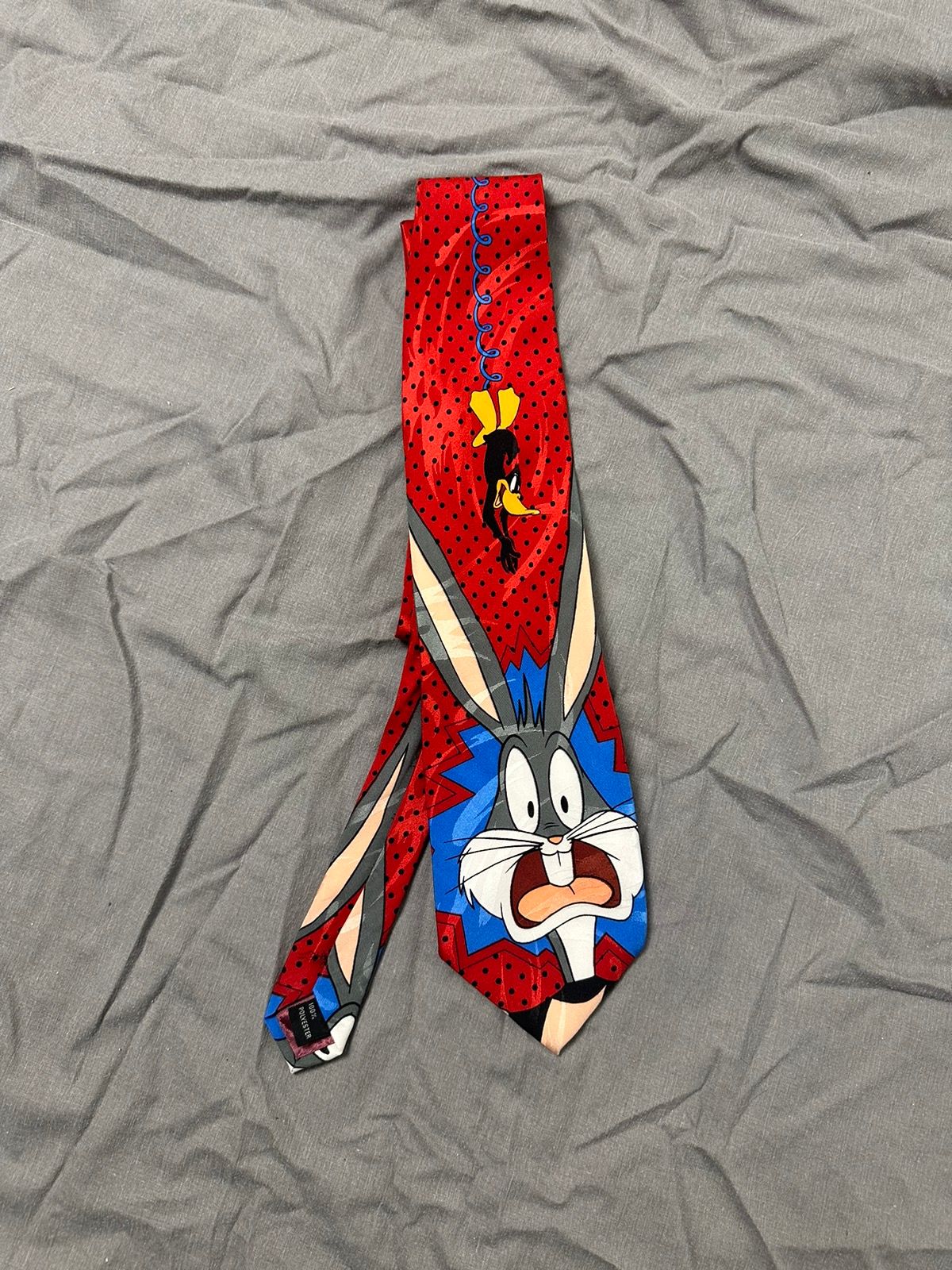 Pre-owned Vintage X Warner Bros Bugs Bunny Vintage 1993 Ties In Red