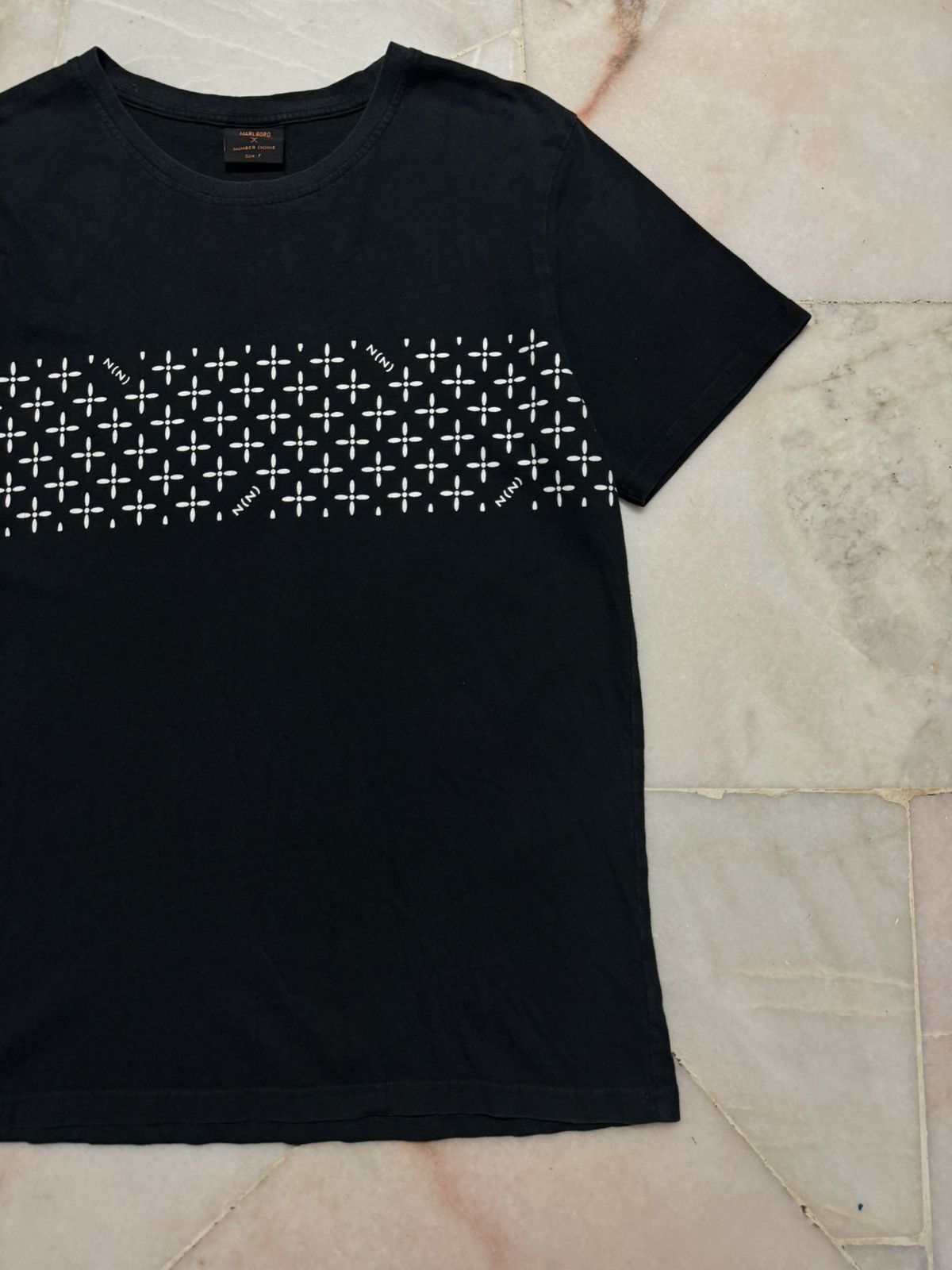 Number (N)ine NUMBER (N)INE X MALBORO ( N ) LOGO BLACK TSHIRT Size US M / EU 48-50 / 2 - 4 Thumbnail