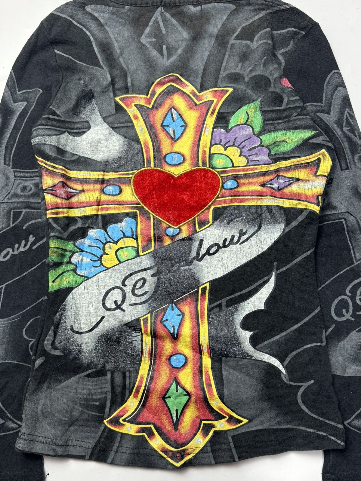 If Six Was Nine Japanese Crosses Tattos Mesh Long Sleeve Gothic Size US S / EU 44-46 / 1 - 4 Thumbnail