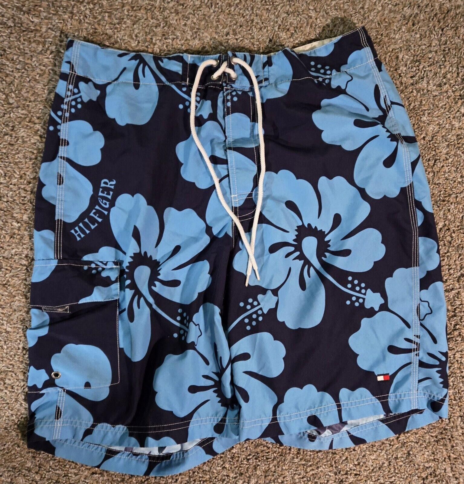 Tommy Hilfiger Tommy Hilfiger Blue Hibicus Flower Swim Short Size M Size US 32 / EU 48 - 1 Thumbnail
