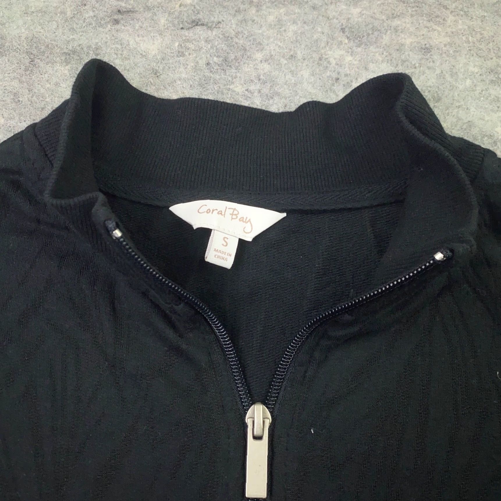 Vintage Coral Bay Jacket Small Black Full Zip High Neck Lightweight Womens Size S / US 4 / IT 40 - 5 Thumbnail