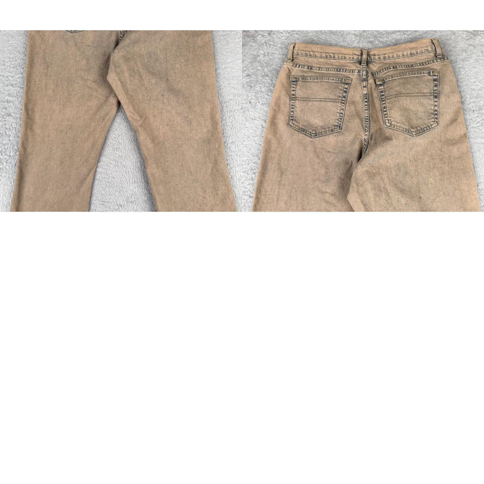 Vintage Womyn Jeans Ladies 30x26 Beige Cotton Blend Bootcut Wide Leg Mid Rise Regular 10 Casual Everyday Jeans Womens Size 32" / US 10 / IT 46 - 10 Thumbnail