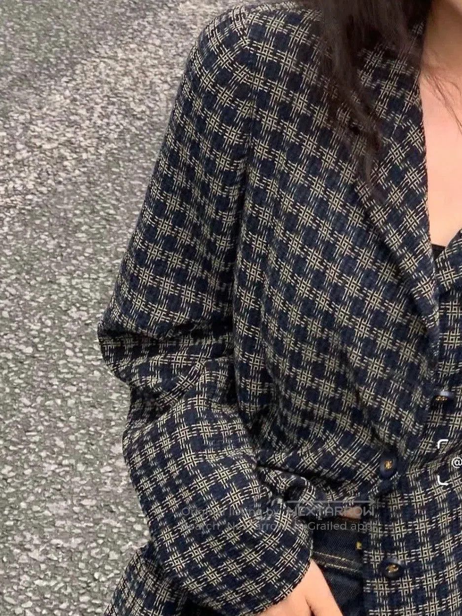 Other chanel long blazer in navy check pattern. Size XS / US 0-2 / IT 36-38 - 8 Thumbnail