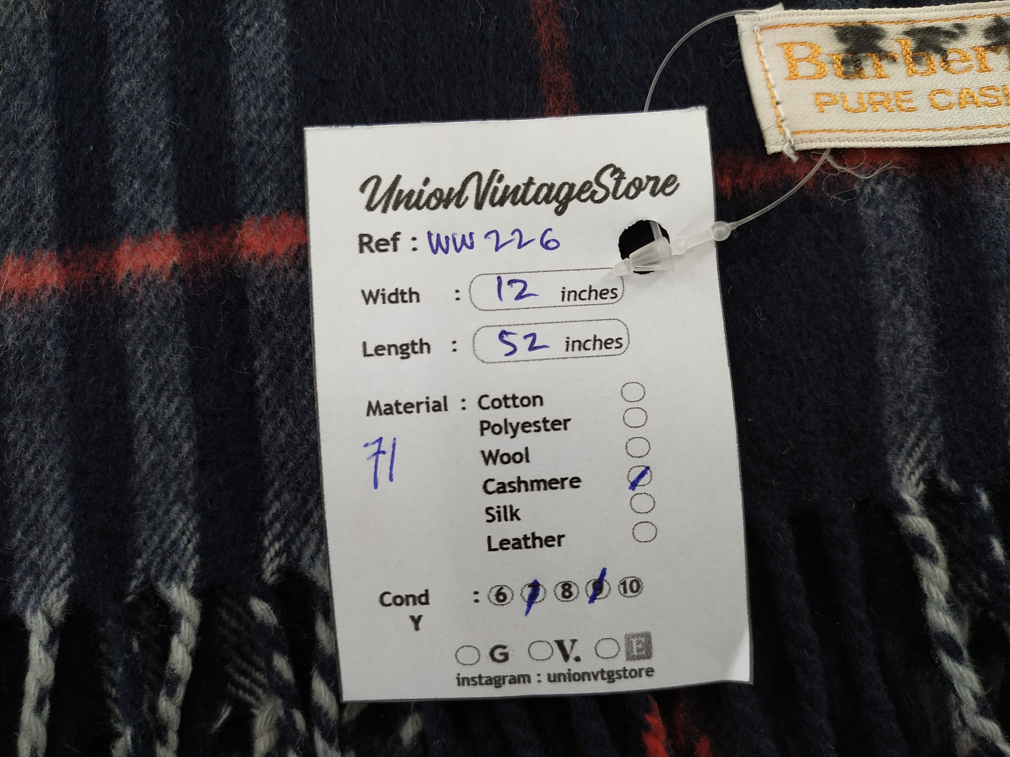 Burberry × Vintage Burberry Scarf / Muffler / Neckwear - WW226 Size ONE SIZE - 8 Thumbnail