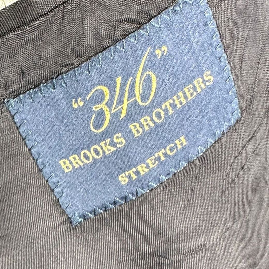 Brooks Brothers Brooks Brothers 346 Sport Coat Blazer Men 43R Dark Navy Wool Blend Stretch Notch Two-Button Formal Business Jacket Regular Size 43 Mens Size 46R - 5 Thumbnail
