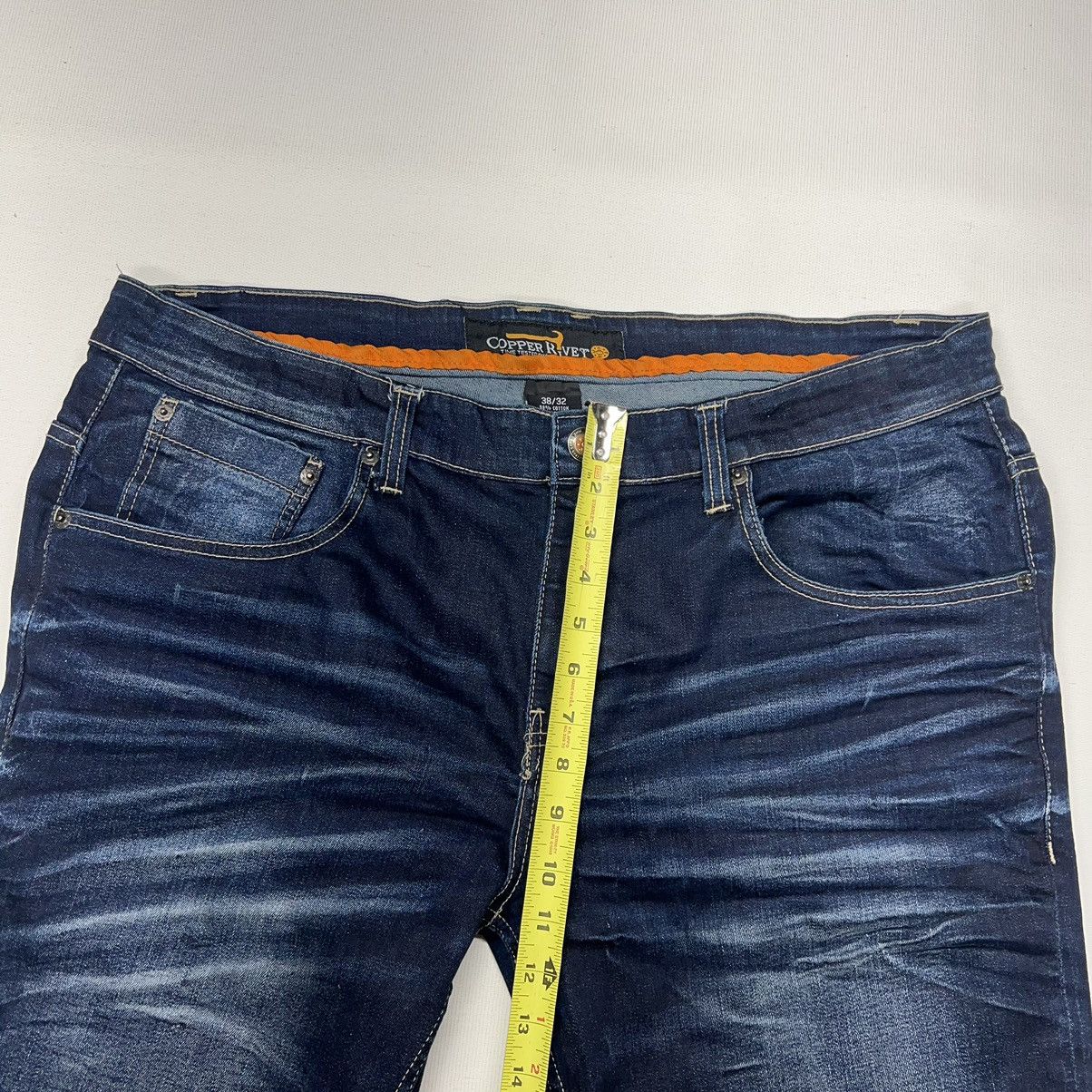 Vintage Copper Rivet Jeans Blue Denim Straight Y2K Hip Hop Baggy Size US 38 / EU 54 - 17 Thumbnail