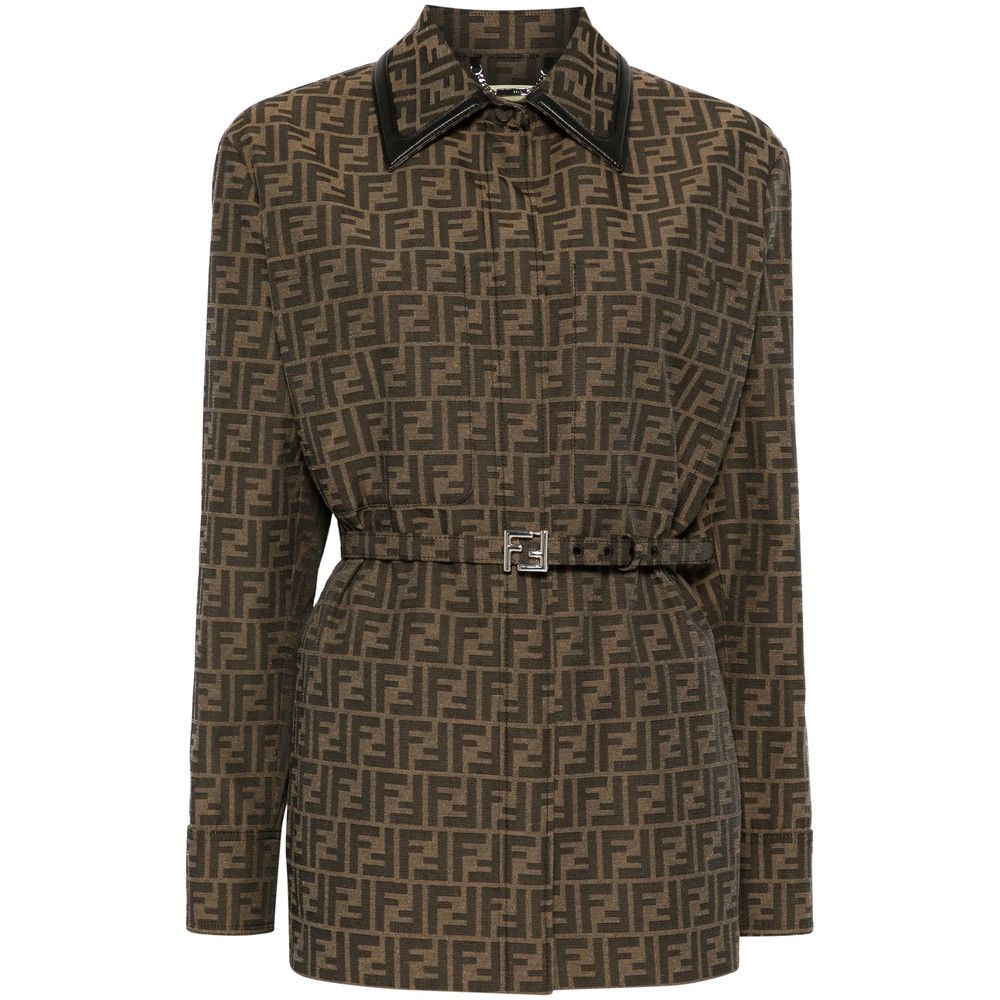 Fendi Fendi BROWN Jackets - Fitted Jackets Size M / US 6-8 / IT 42-44 - 1 Thumbnail