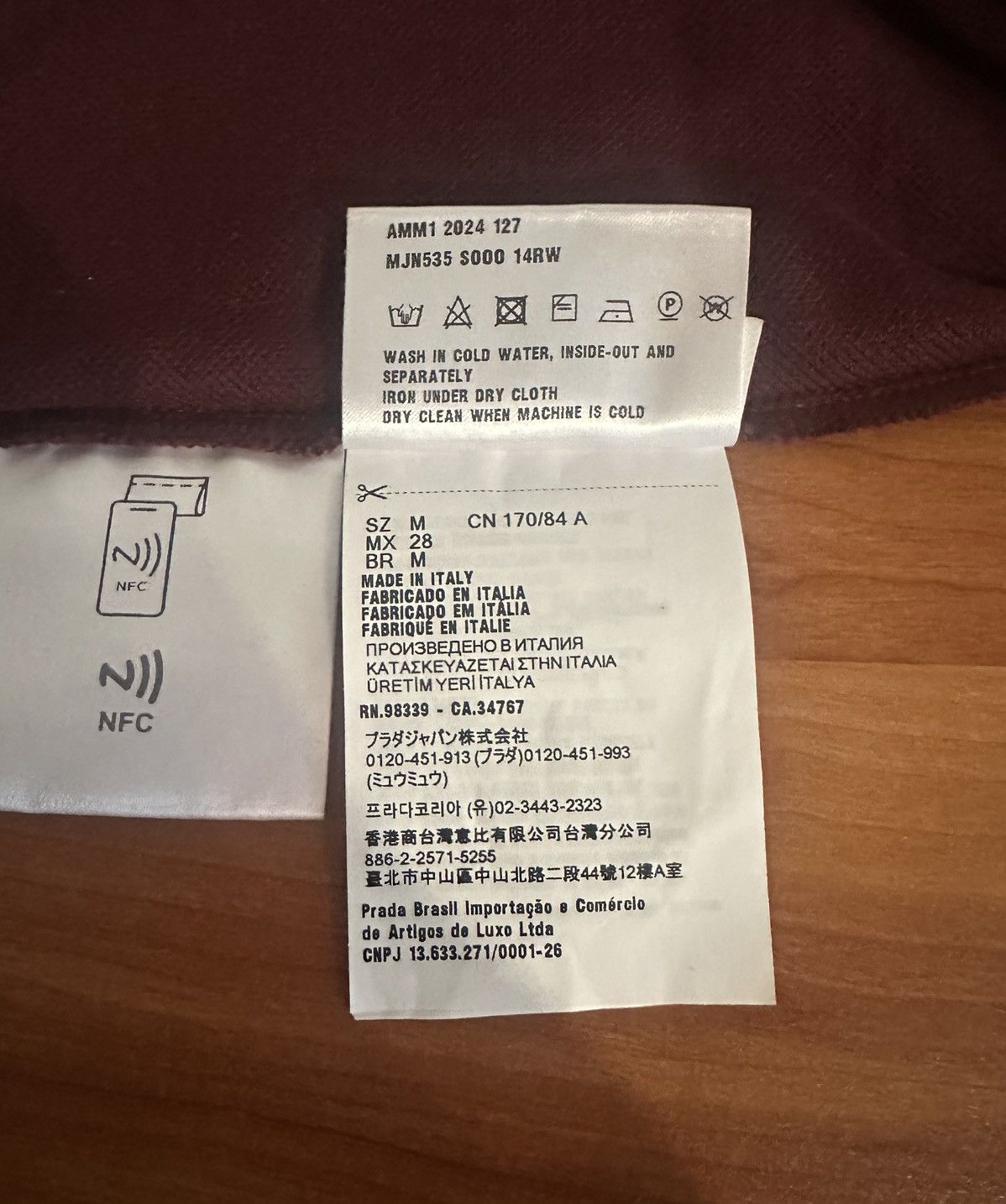 Miu Miu Miu Miu Polo - Amaranto Size US M / EU 48-50 / 2 - 6 Thumbnail