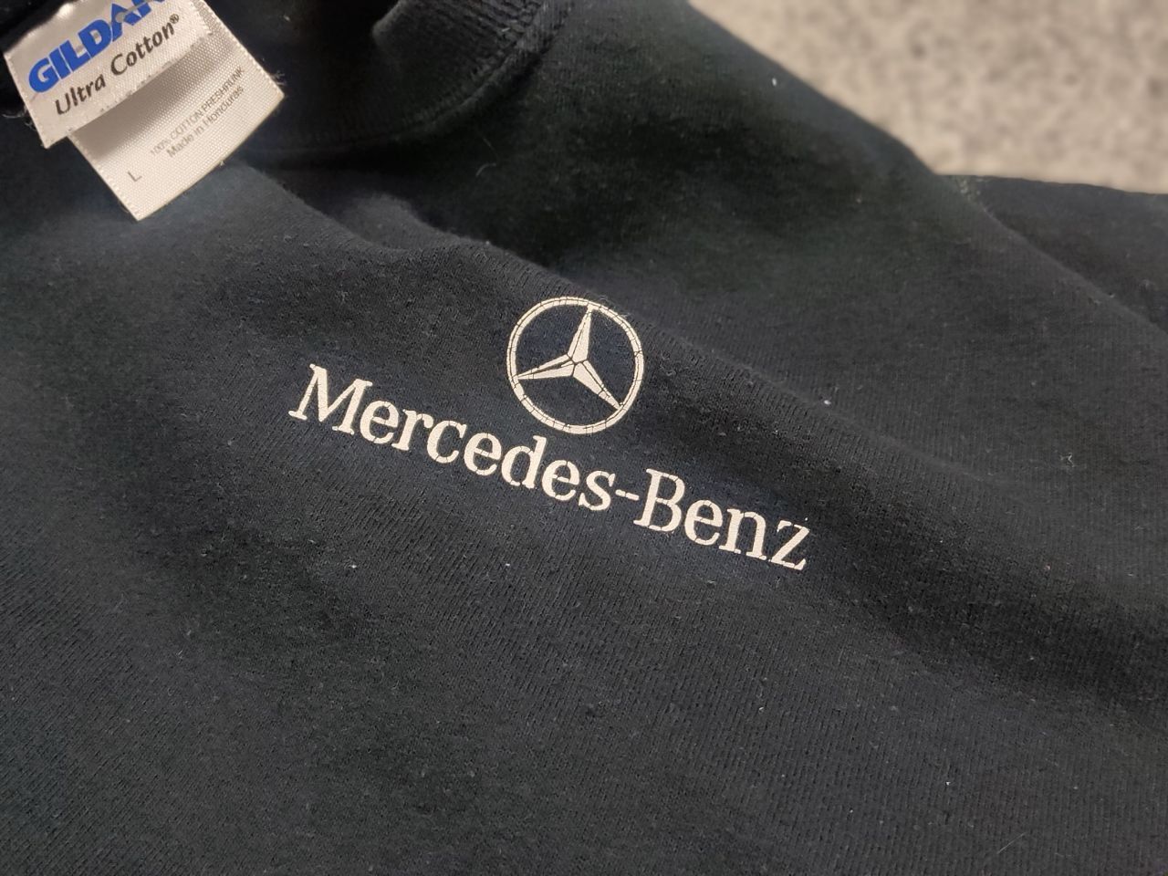 Mercedes-Benz Vintage 90's Mercedes Benz Logo Long Sleeve Faded Black Size US M / EU 48-50 / 2 - 16 Thumbnail