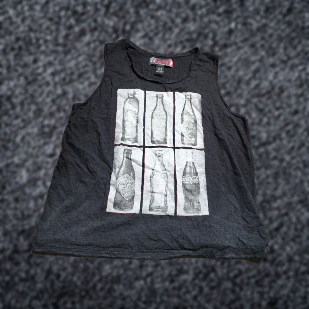 Vintage VINTAGE Coca-Cola Mens XL T-Shirt Logo Tank Top Sleeveless 90s Black Cotton Classic, Coca Cola, Brazil Size US XL / EU 56 / 4 - 1 Thumbnail