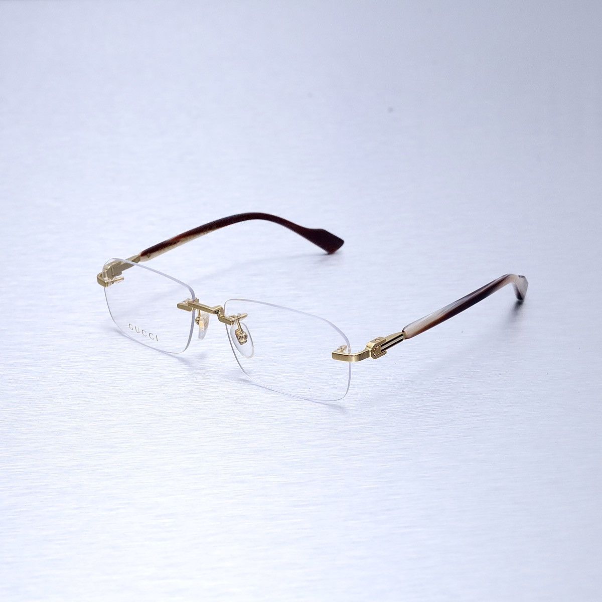 image of Gucci Gg1221O Glasses in Horn Brown, Men's