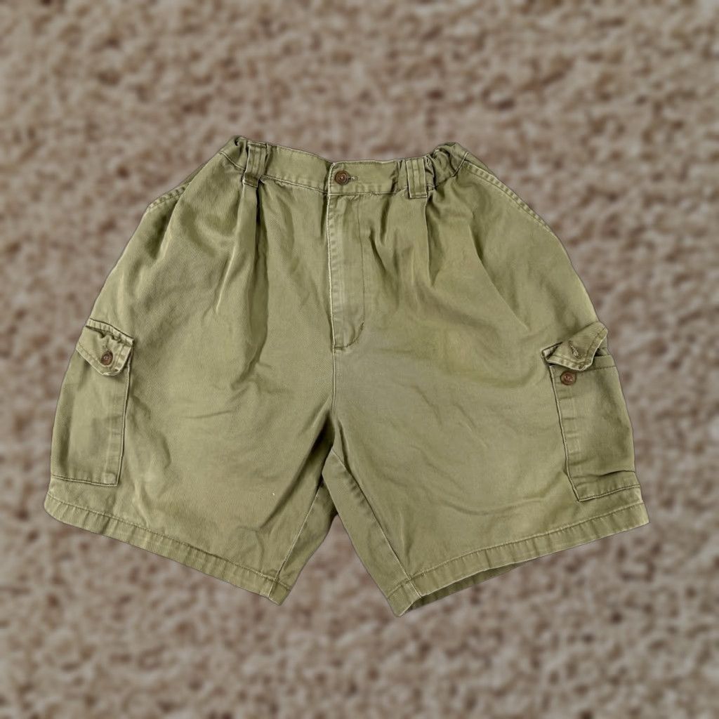 Chaps Chaps Ralph Lauren Shorts Men 40 Beige Khaki Canvas Cargo Cotton Elastic 40x9 - Vintage: No - Regular Fit - Cargo Shorts - Beige - Cotton - Men - 40 Size US 40 / EU 56 - 1 Thumbnail