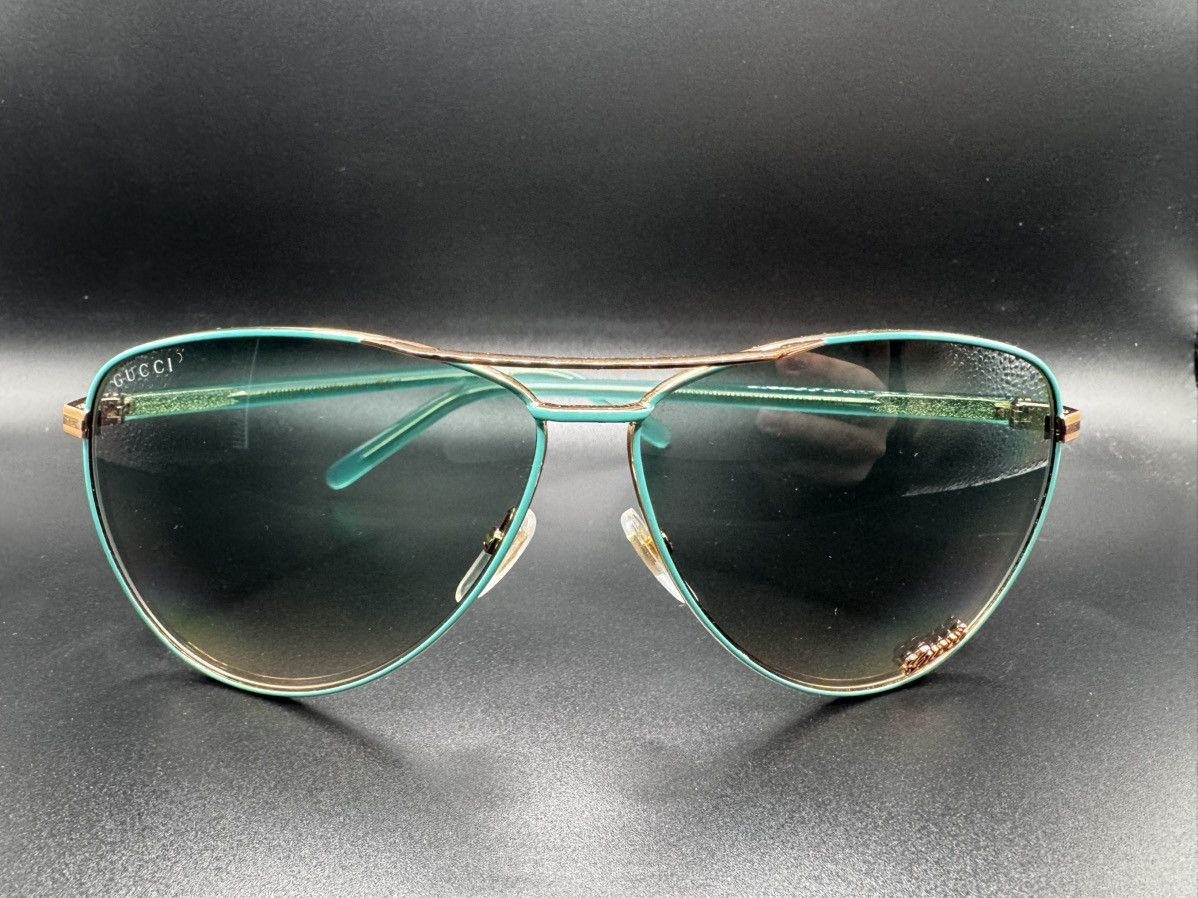 Gucci Gucci Aviator Tiffany Blue Sunglasses Y2K Size ONE SIZE - 2 Thumbnail