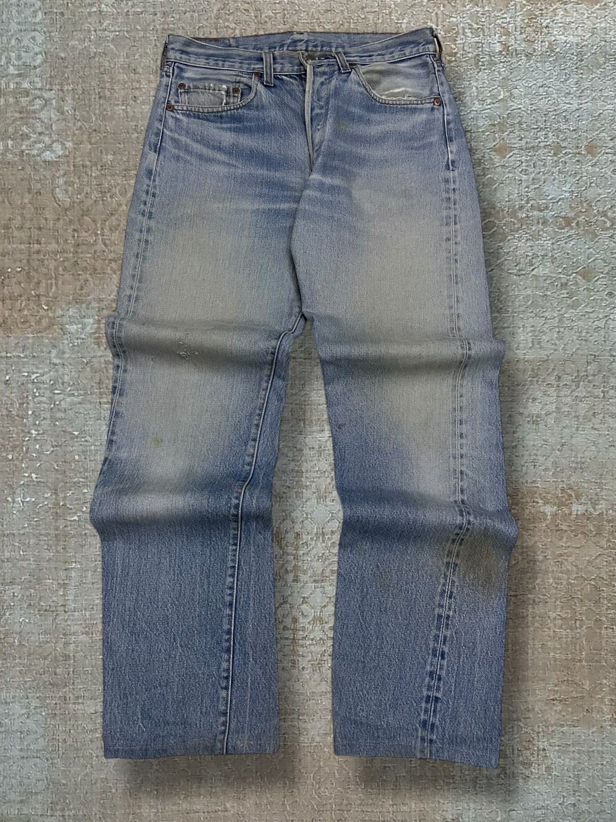Levi's Vintage Clothing Vintage 1990s Designer Levis 501 Distressed Selvedge Denim Size US 32 / EU 48 - 1 Thumbnail