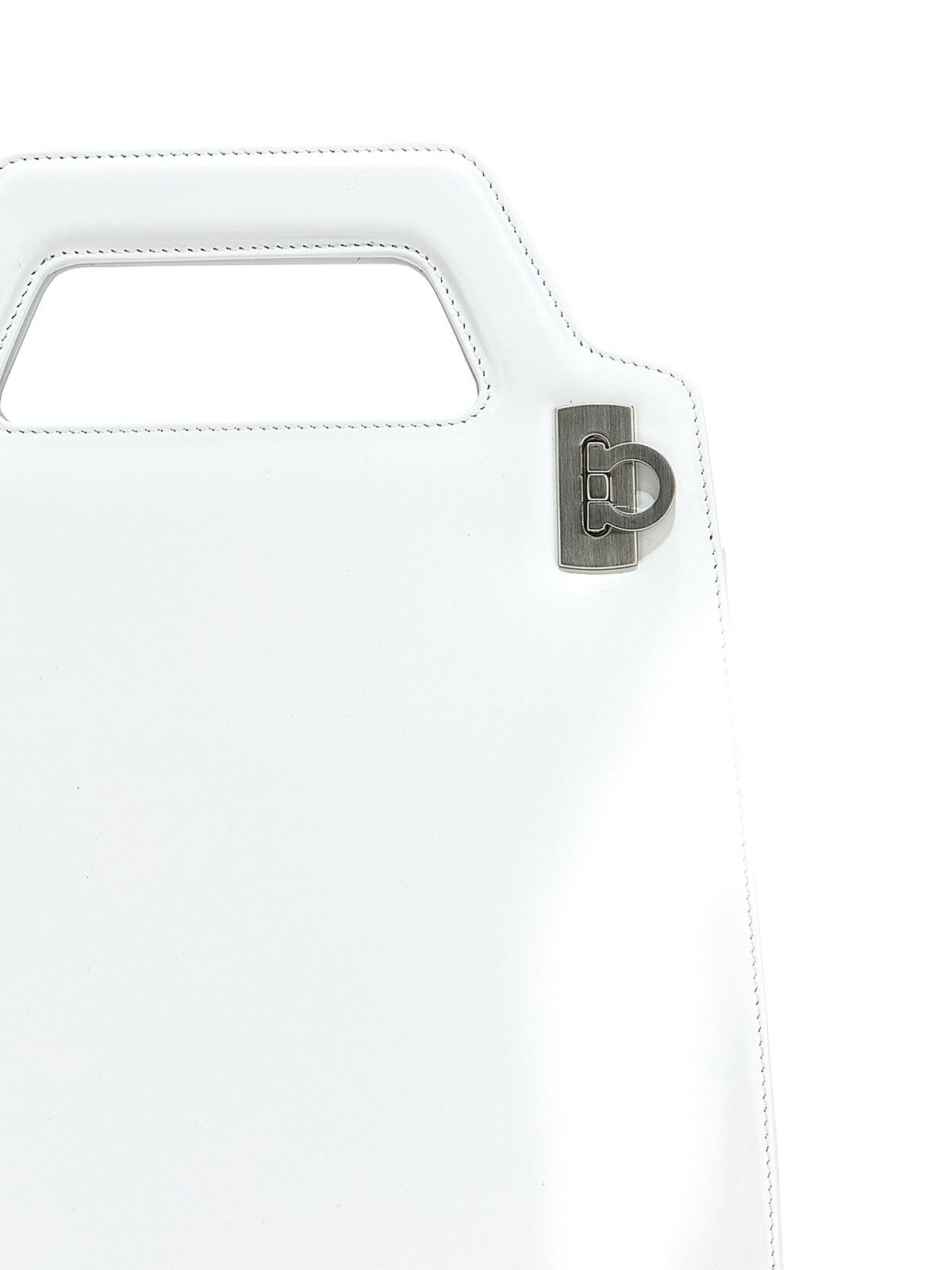 Salvatore Ferragamo o1s1rm1224 Size: OS / Rigid Leather Bag in White Size ONE SIZE - 3 Thumbnail