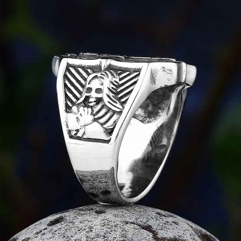 Japanese Brand × Jewelry × Vintage Cross Ring With Calvarium Skull Size ONE SIZE - 4 Thumbnail