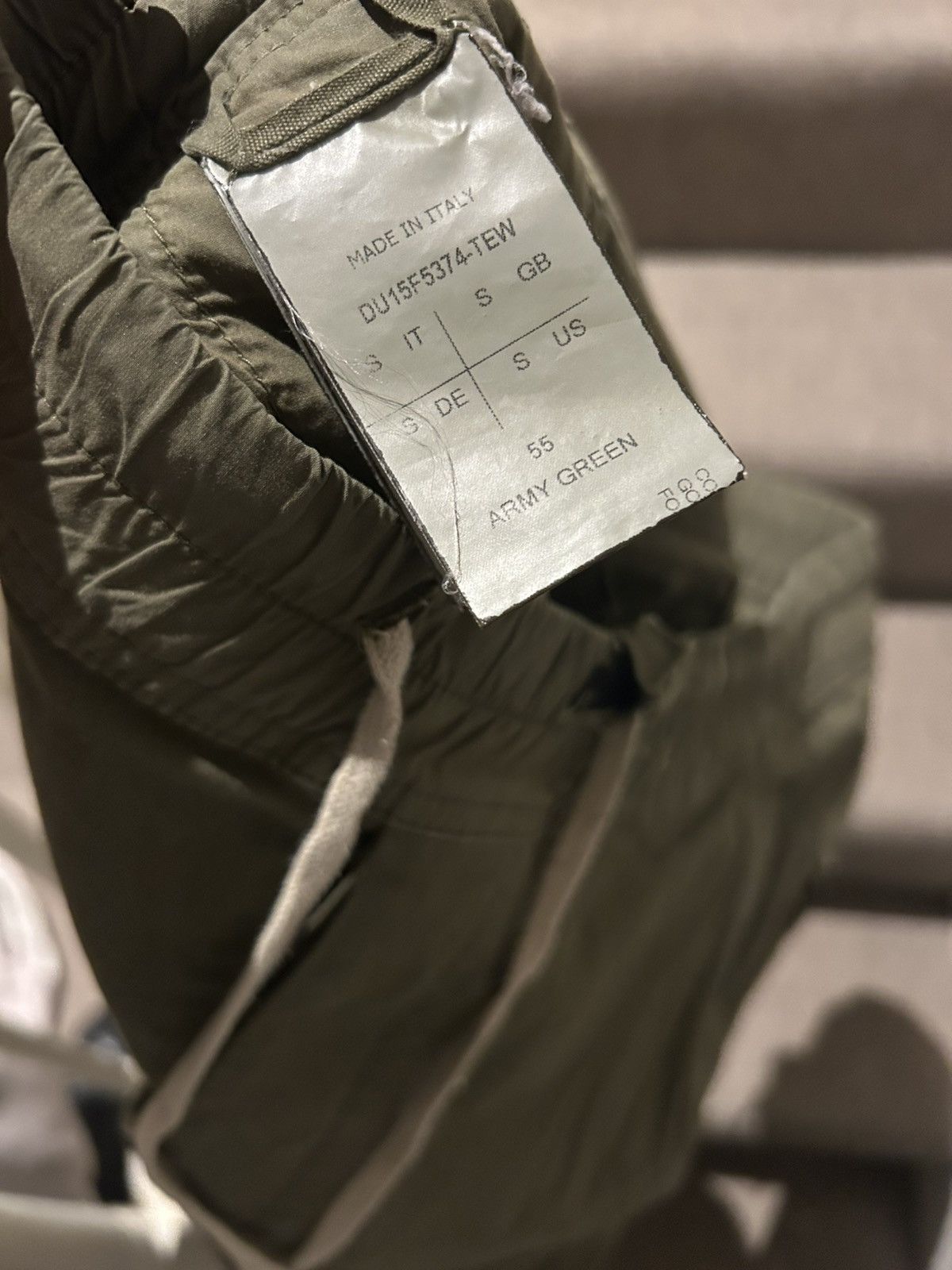 Rick Owens Drkshdw Rick Owens Army Green Cargo Pants Size US 32 / EU 48 - 12 Thumbnail