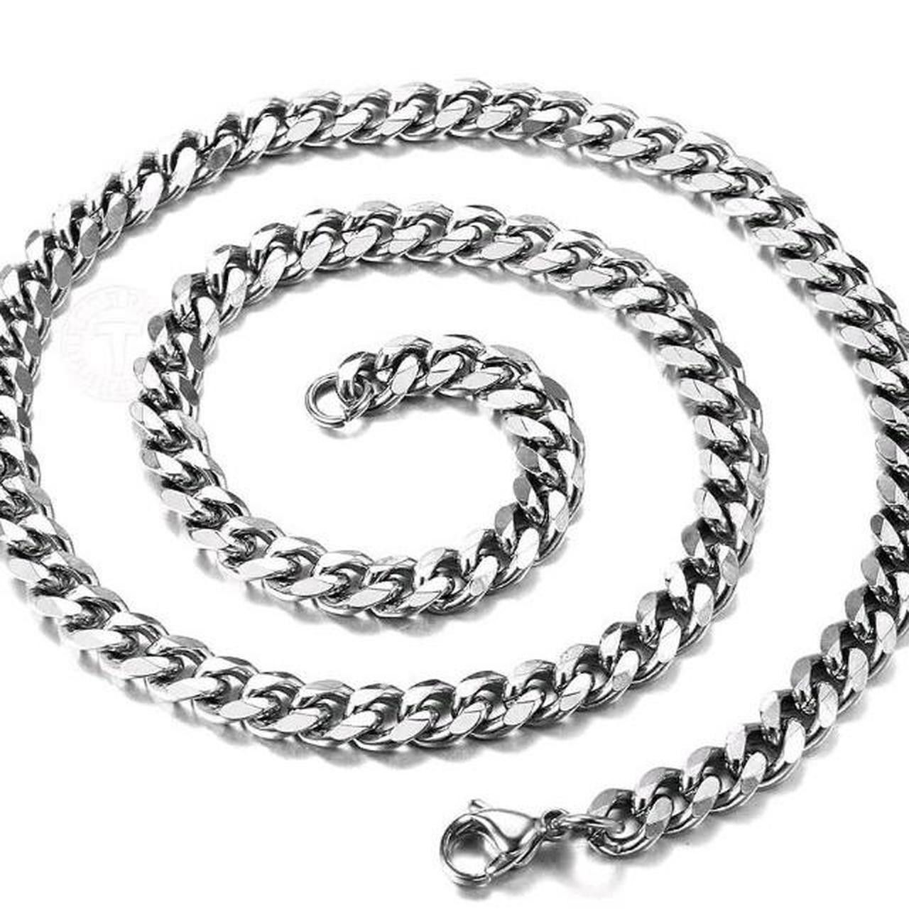 Other Silver stainless steel 316L cuban chain necklace Size ONE SIZE - 4 Thumbnail