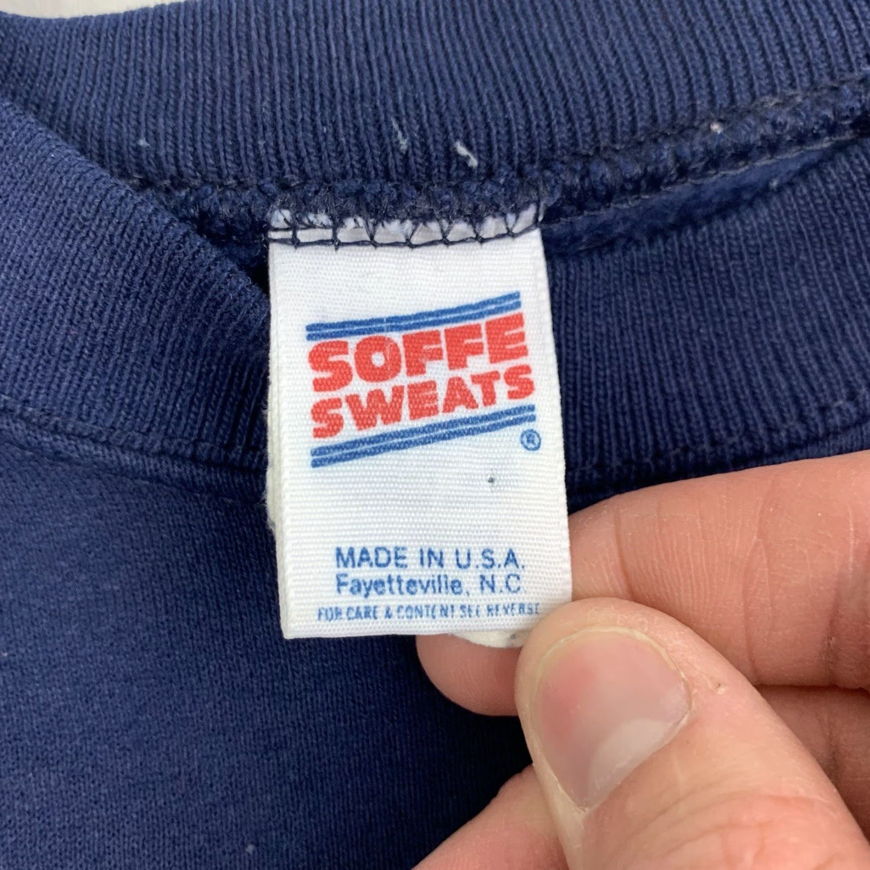 Soffe VINTAGE Marines Sweatshirt Soffe Adult XL Blue Logo 90s USA Military Shirt Mens Size US XL / EU 56 / 4 - 3 Thumbnail