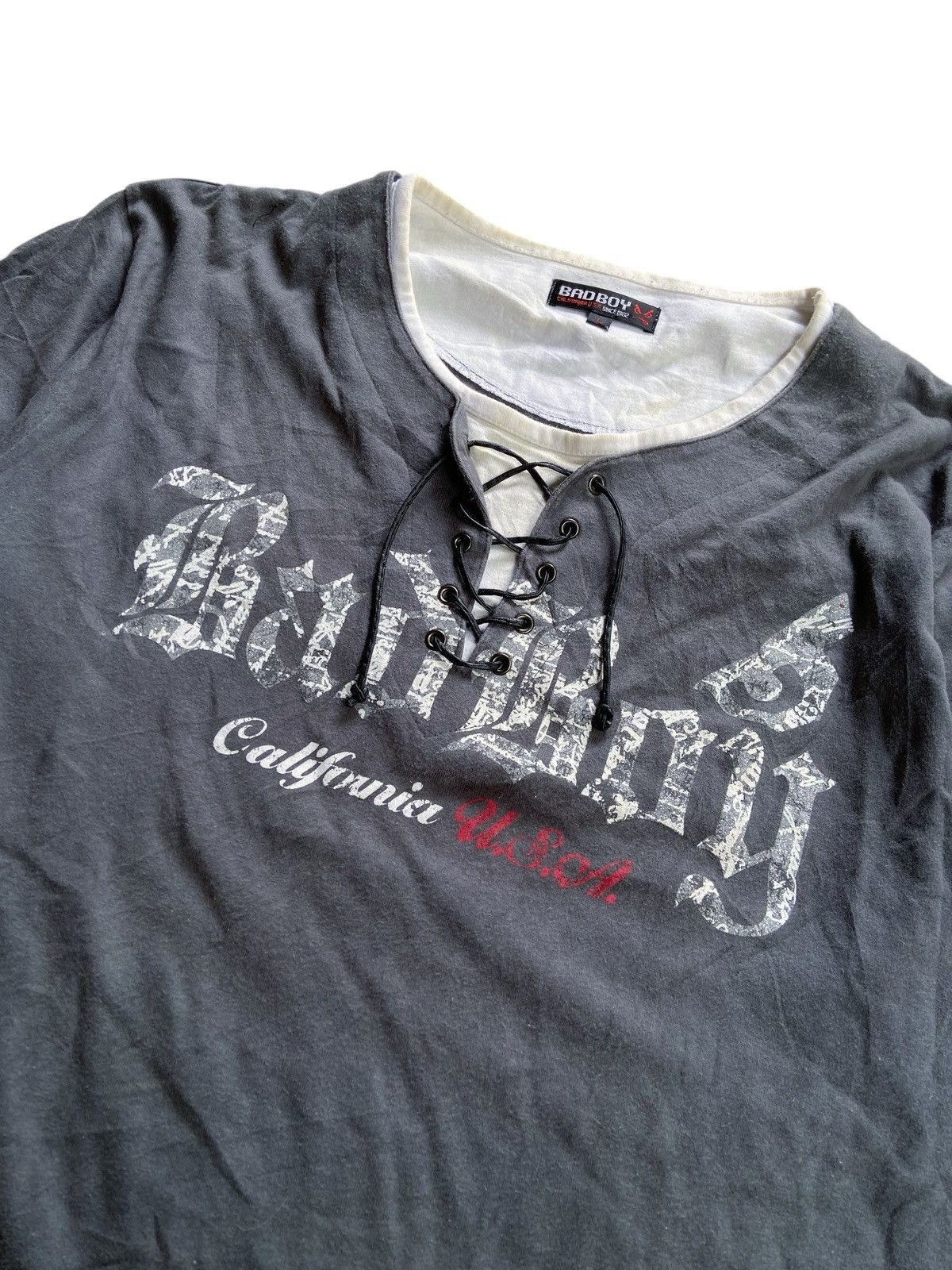 Japanese Brand BAD BOY PUNK POEM STYLE TEE Size US XL / EU 56 / 4 - 2 Thumbnail