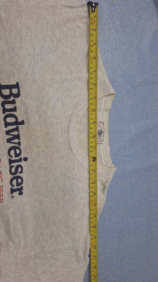 Budweiser K3-06 Budweiser Big Logo Thrashed Faded Shirt Paper thin Size US L / EU 52-54 / 3 - 8 Thumbnail