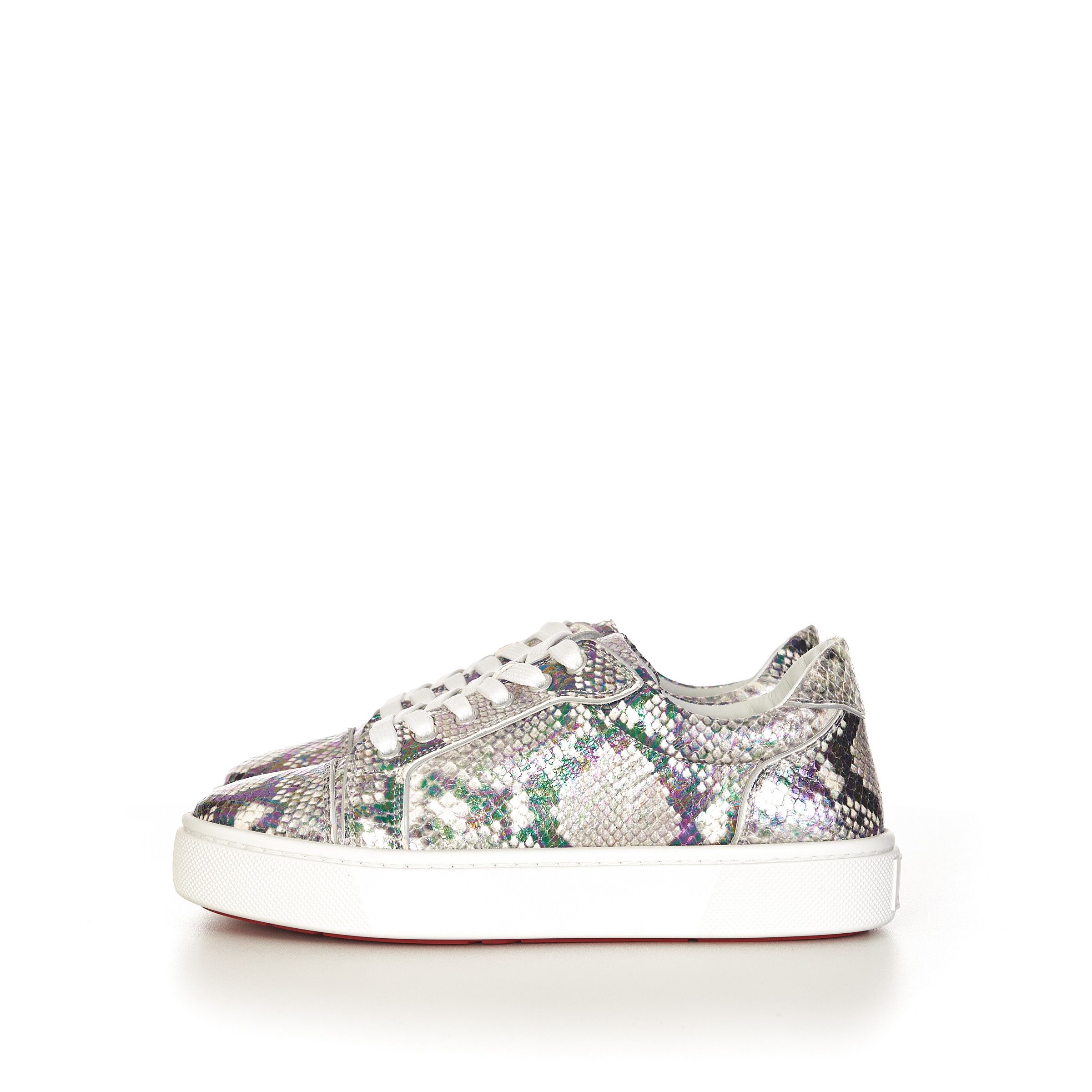 Christian Louboutin Lowtop Sneakers Vieirissima In Roccia Snakeskin Leather Size US 5 / IT 35 - 4 Thumbnail