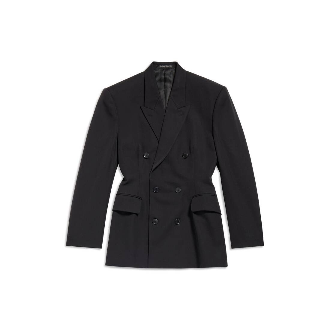 Balenciaga o1mt1gz0226 Cinched Jacket In Black Size XL / US 12-14 / IT 48-50 - 1 Thumbnail