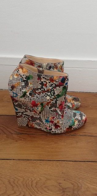 Christian Louboutin Louboutin multicolor Python booties Size US 9 / IT 39 - 3 Thumbnail