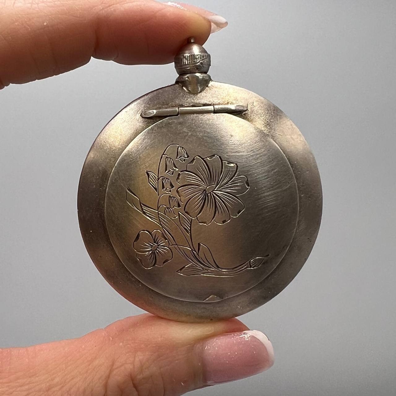 Vintage Vintage USSR Silver 875 Compact Powder Box Perfume Flask Size ONE SIZE - 5 Thumbnail