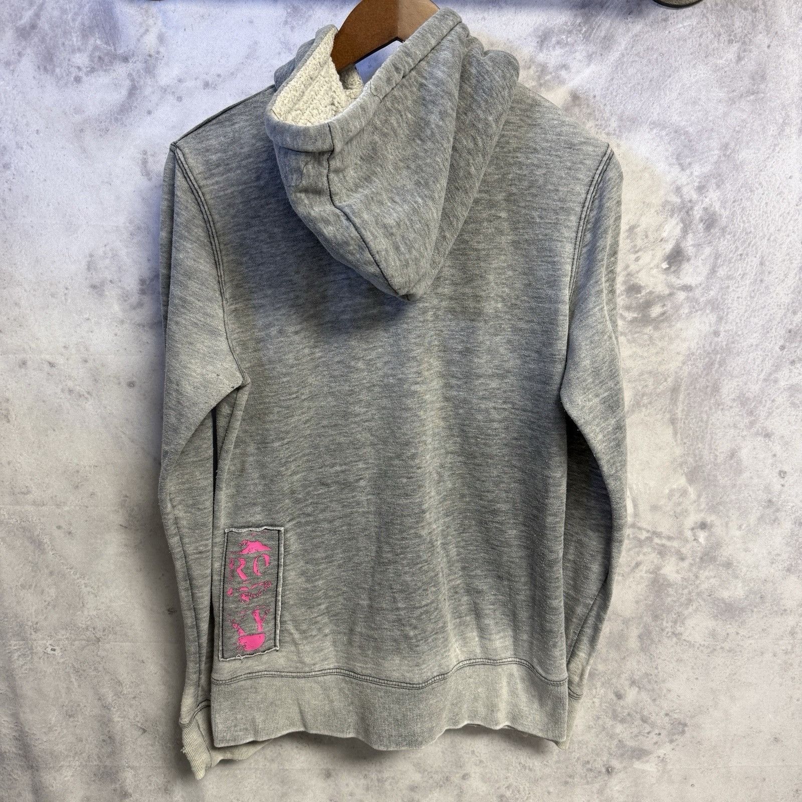 Vintage Roxy Hoodie Sweatshirt Thin Full Zip Gray Womens Large Size L / US 10 / IT 46 - 2 Thumbnail